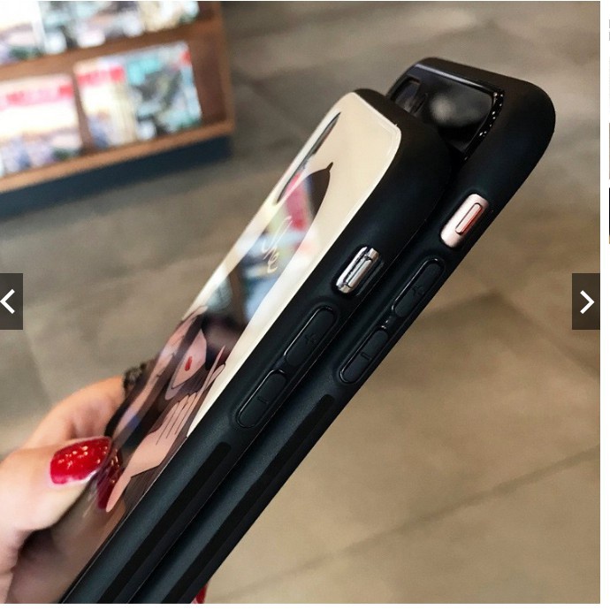 Ốp iPhone Mặt Kính Nano Dẻo - Ốp He And She