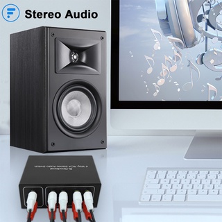 Bang 4 chiều Stereo L R Sound Channel Bộ chuyển đổi hai chiều 1 trong 4 Out hoặc 4 trong 1 Out Công tắc quay chuyên nghiệp