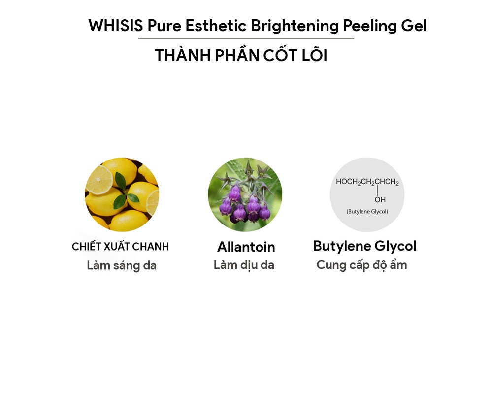 Mô tả Tẩy Tế Bào Chết Da Mặt Vitamin C 6in1 Hàn Quốc WHISIS Pure Esthetic Brightening Peeling Gel Sáng Đều Màu Da 120ml - 3