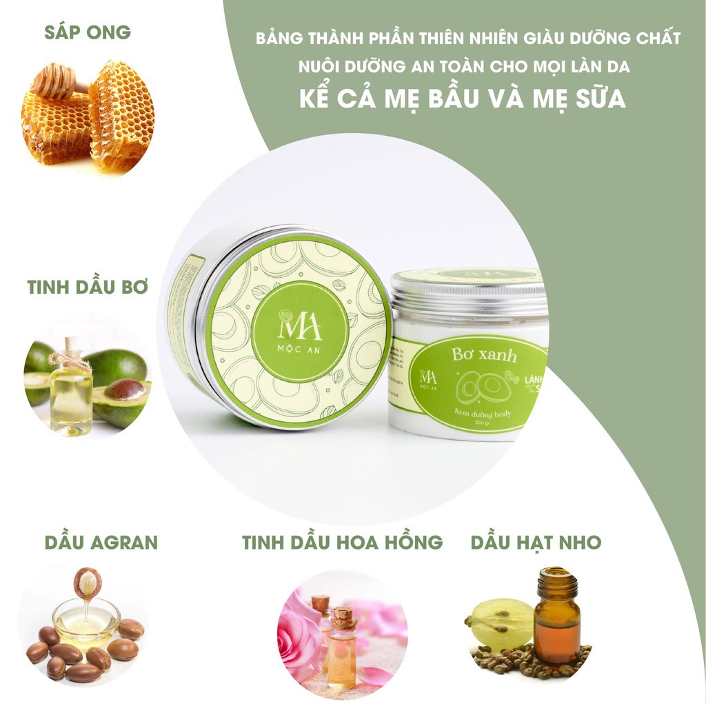 Mô tả Combo Chăm Sóc Body Mộc An 3 Sản Phẩm Chiết Xuất Tự Nhiên Chăm Sóc Da Sáng Mịn - 6