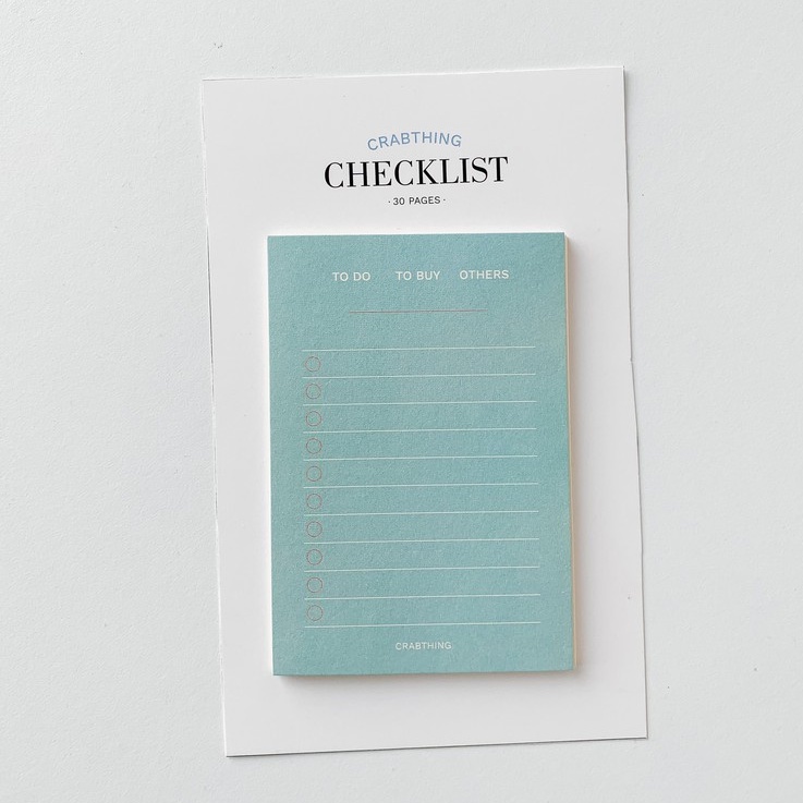 Giấy note ghi chú danh sách, checklist, goal checker, lời nhắn Crabit ...