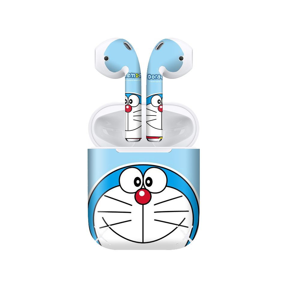 Miếng dán skin cho AirPods in hình Doremon - Dor004 (AirPods 1, 2, 3, Pro, i12)