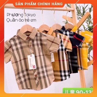 Áo sơ mi kẻ bbr cộc tay mùa hè cho bé trai từ 1- 6 tuổi ( 6-22kg) phương kid