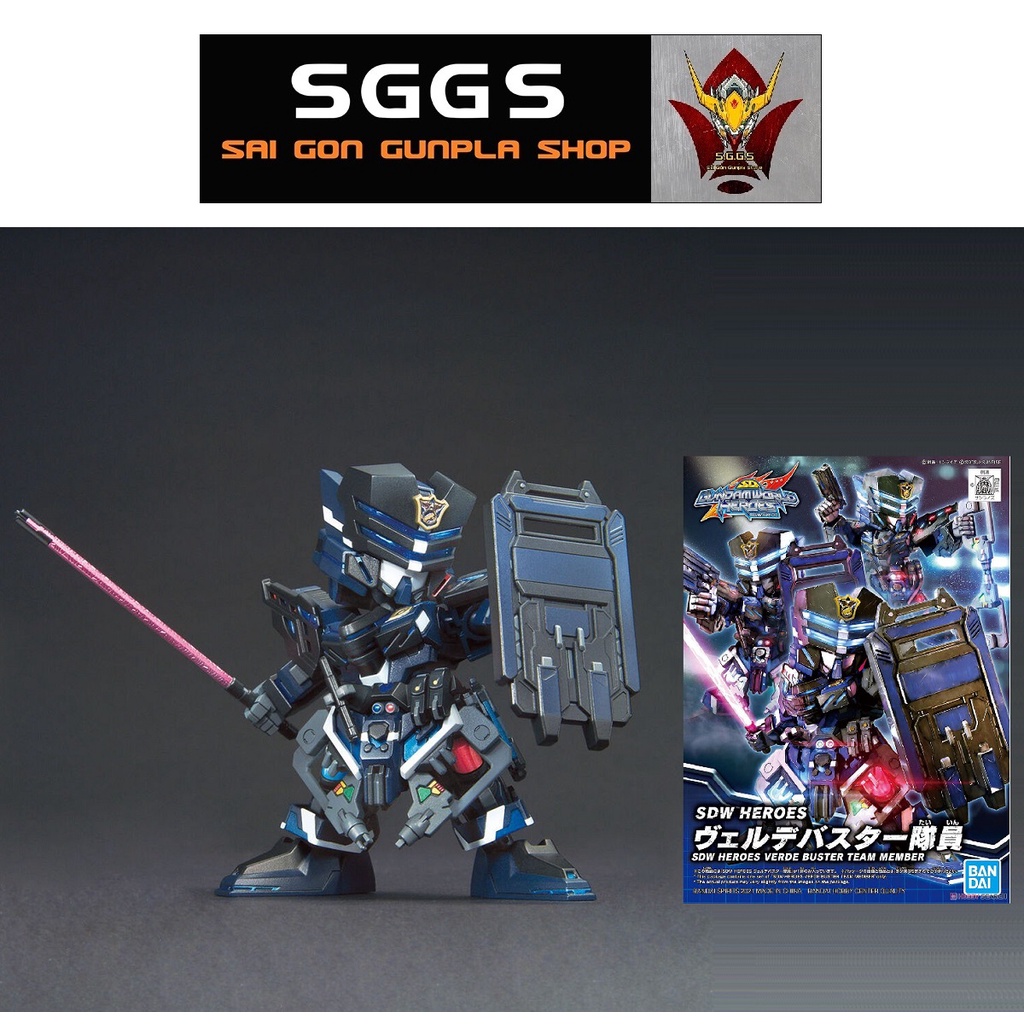 BANDAI Verde Buster Accessori – Set Per SD Gundam World Heroes (Blu)