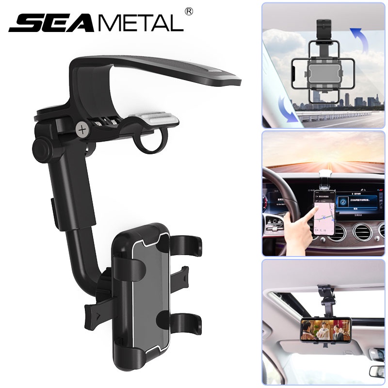 Giá đỡ điện thoại ô tô SEAMETAL gắn bảng điều khiển có thể xoay 888°