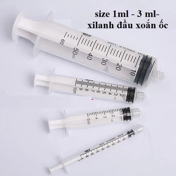 10 Bơm Luer-Lock- kim tiêm xilanh xoắn vô trùng tiết kiệm tinh chất tiêm prp lắp đầu kim meso 34G MPV 1ml 3ML 5ml 10ml