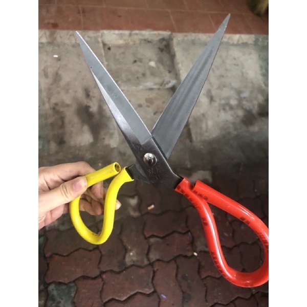 Kéo làm cá, đồ ăn thép không gỉ, size lớn kéo vàng đỏ