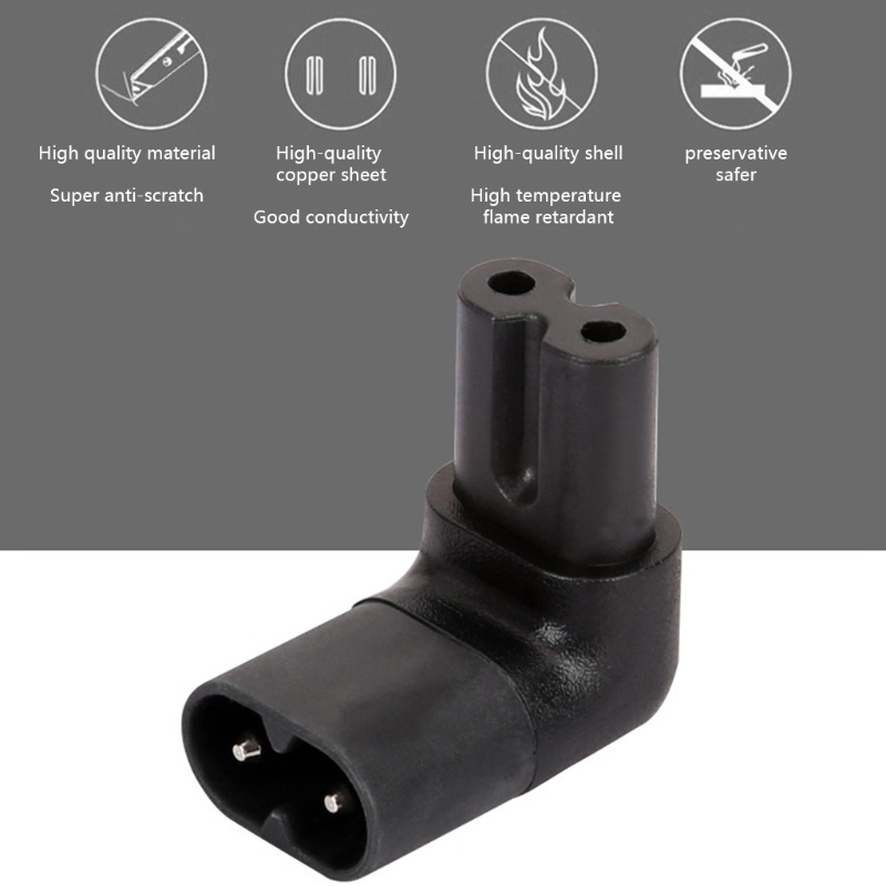 Pealike Hình 8 IEC320 C7 đến C8 90 Độ Lên Góc Xuống IEC C8 Đến C7 Bộ Chuyển Đổi Nguồn Điện AC