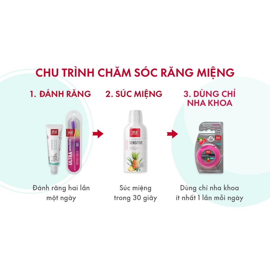 Mô tả Kem Đánh Răng SPLAT Sensitive Professional series Phục Hồi Men Răng, Giúp Trắng Sáng Và Giảm Ê Buốt Dung Tích 20ml - 5