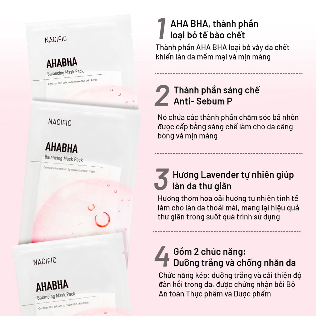 Ảnh Mặt nạ giấy Nacific AHABHA Balancing Mask Pack 30g hỗ trợ dưỡng sáng da 2