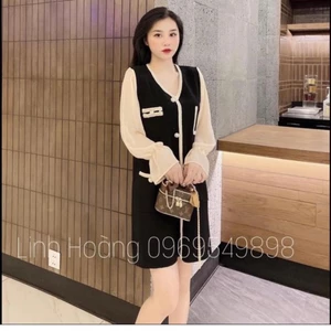 Váy xuống phối viền nĩ