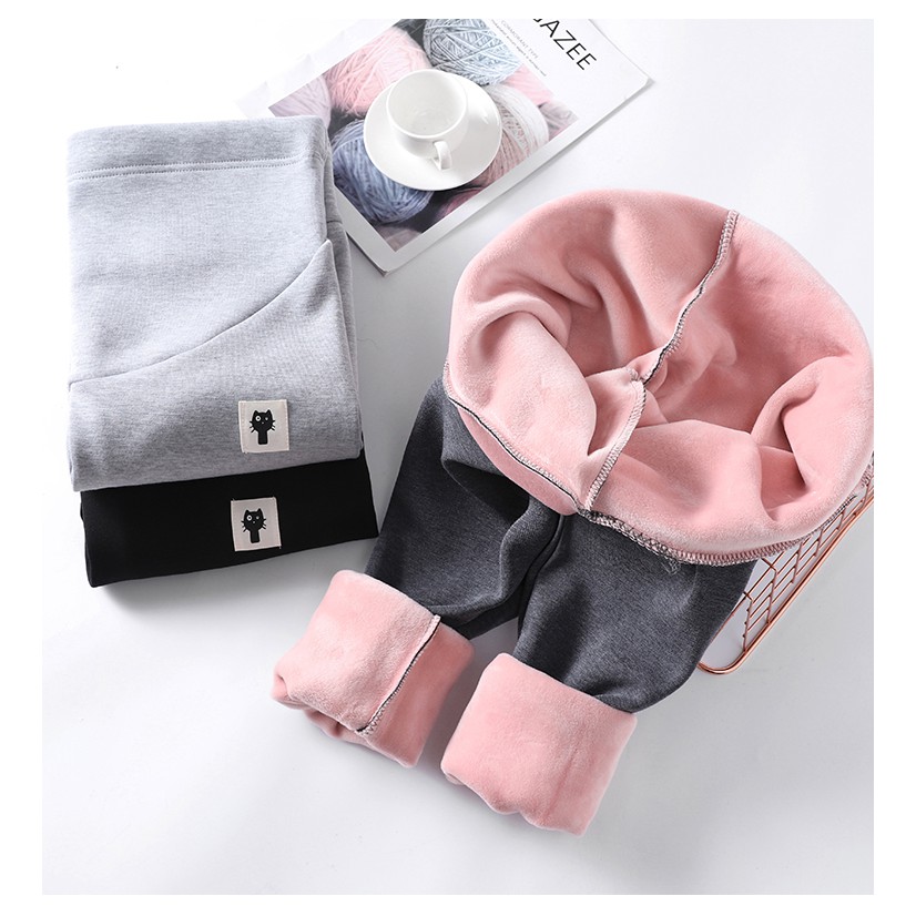 Quần Legging nhung dài thời trang giữ ấm dành cho mẹ bầu