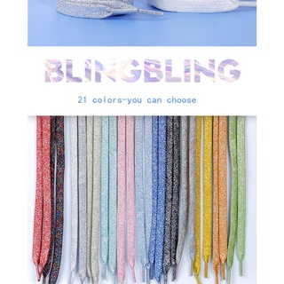 1 Cặp dây giày lấp lánh nhiều màu sắc dài 1cm