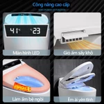 Bồn cầu thông minh Xiaomi 502Z Kết nối APP MiHome phiên bản tiếng Việt Toilet Bệ xí Bồn Tiêu cảm ứng tự động hoàn toàn — ảnh 2