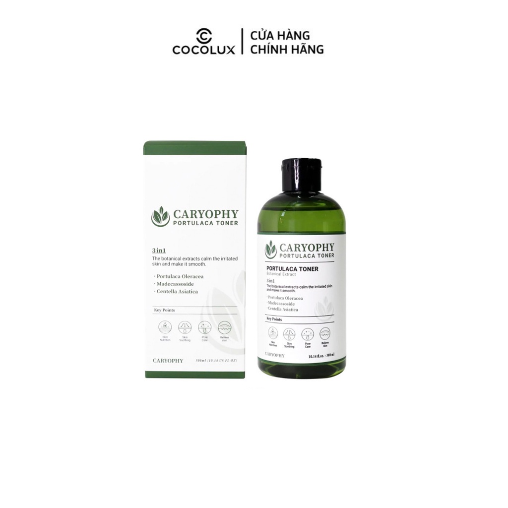 Nước Hoa Hồng Giảm Mụn Caryophy Portulaca 300ml Cocolux