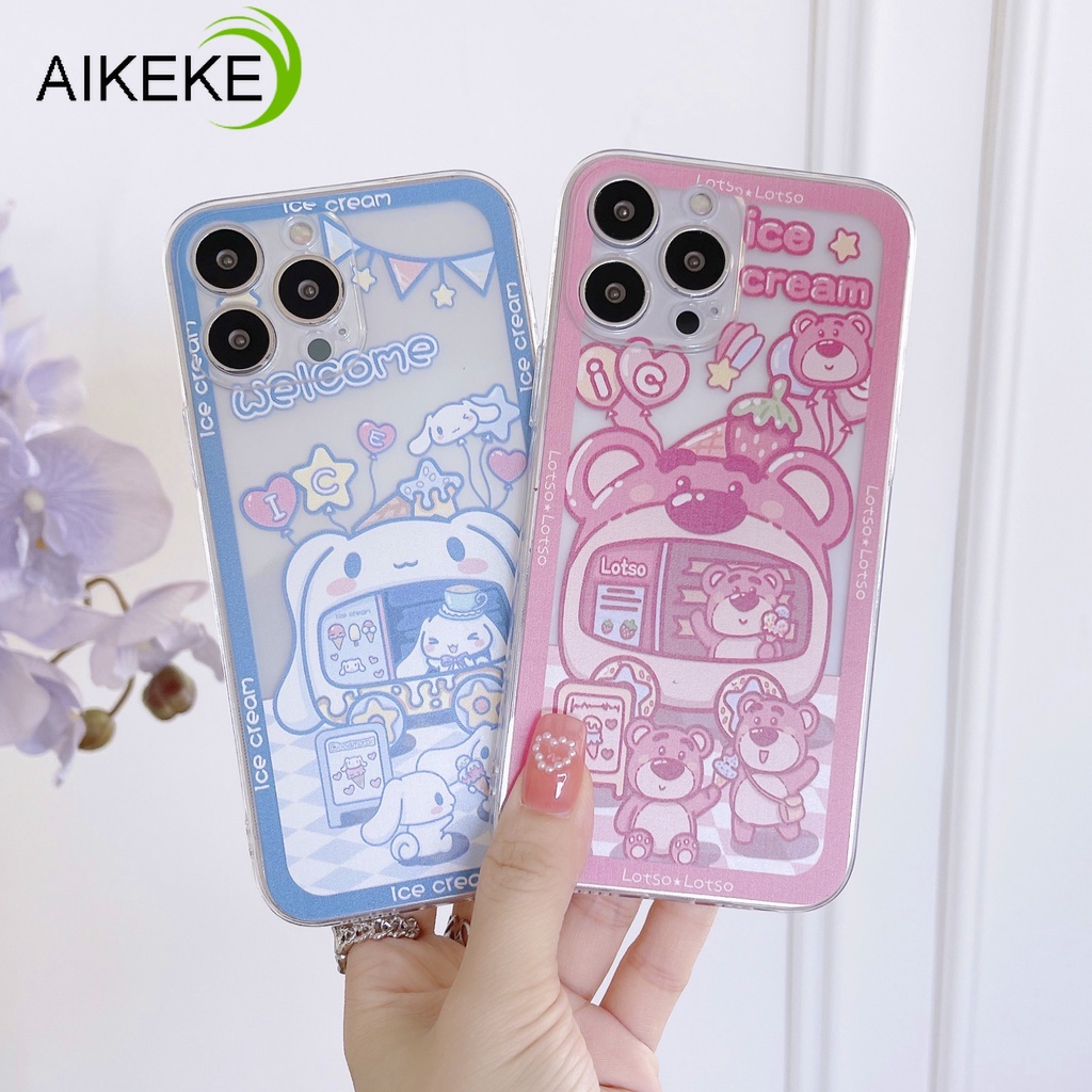 Ốp Điện Thoại TPU Mềm Trong Suốt Hình Gấu Cinnamoroll Cho Samsung Galaxy S22 S21 S20+ Ultra S10 FE Note 20 Ultra 10 Plus Lite 9 8 2020