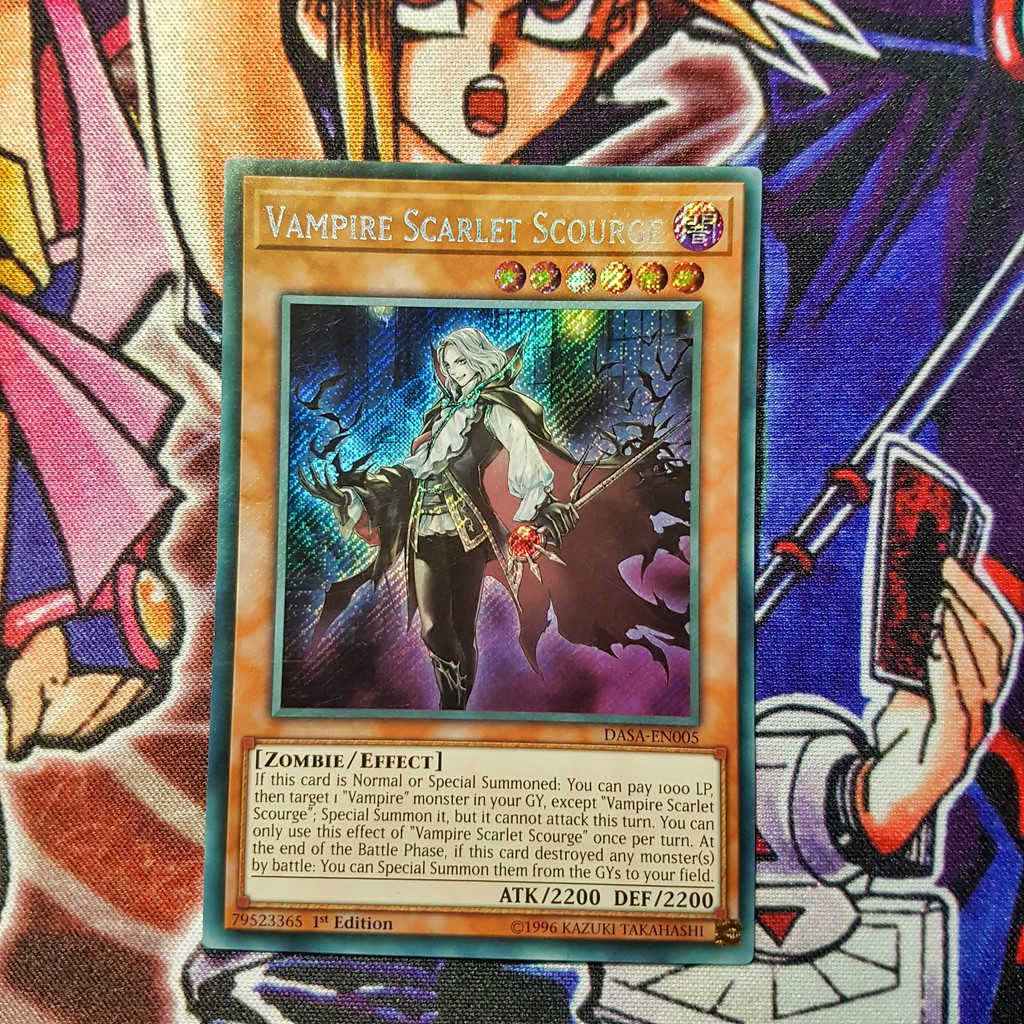 Thẻ bài Yugioh chính hãng | Vampire Scarlet Scourge | DASA Secret rare ...