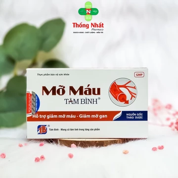 Viên uống giảm mỡ máu mỡ gan Mỡ Máu Tâm Bình hộp 50 viên
