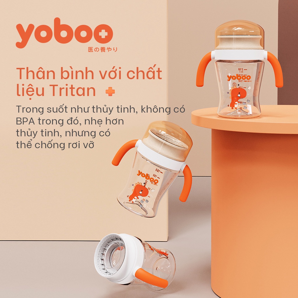 Mô tả Bình Tập Uống Cho Trẻ Yoboo Yb-0034 Dung Tích 210ml Có Quai Cầm Chất Liệu Titan - Hàng Chính Hãng - 8