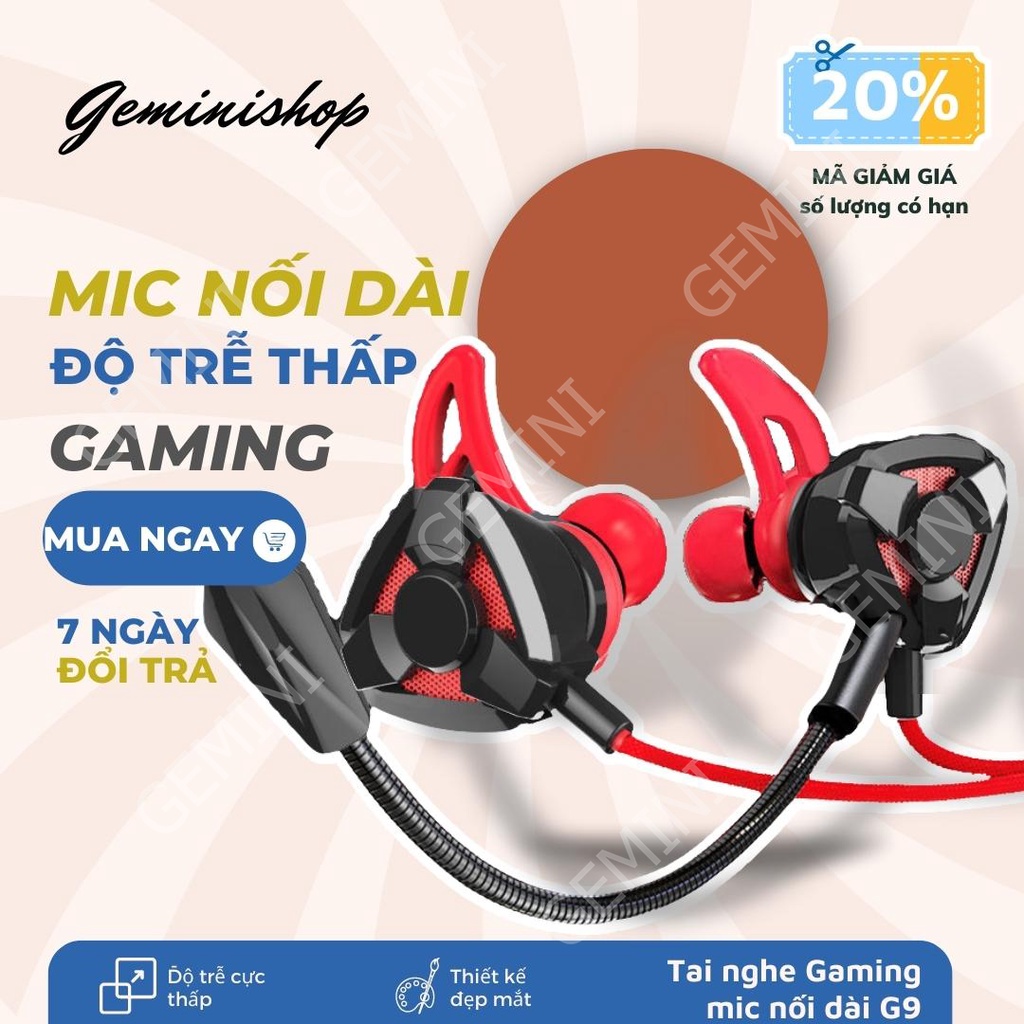 Tai nghe gaming có mic rời cho điện thoại máy tính G9 PUBG mobile micro ...