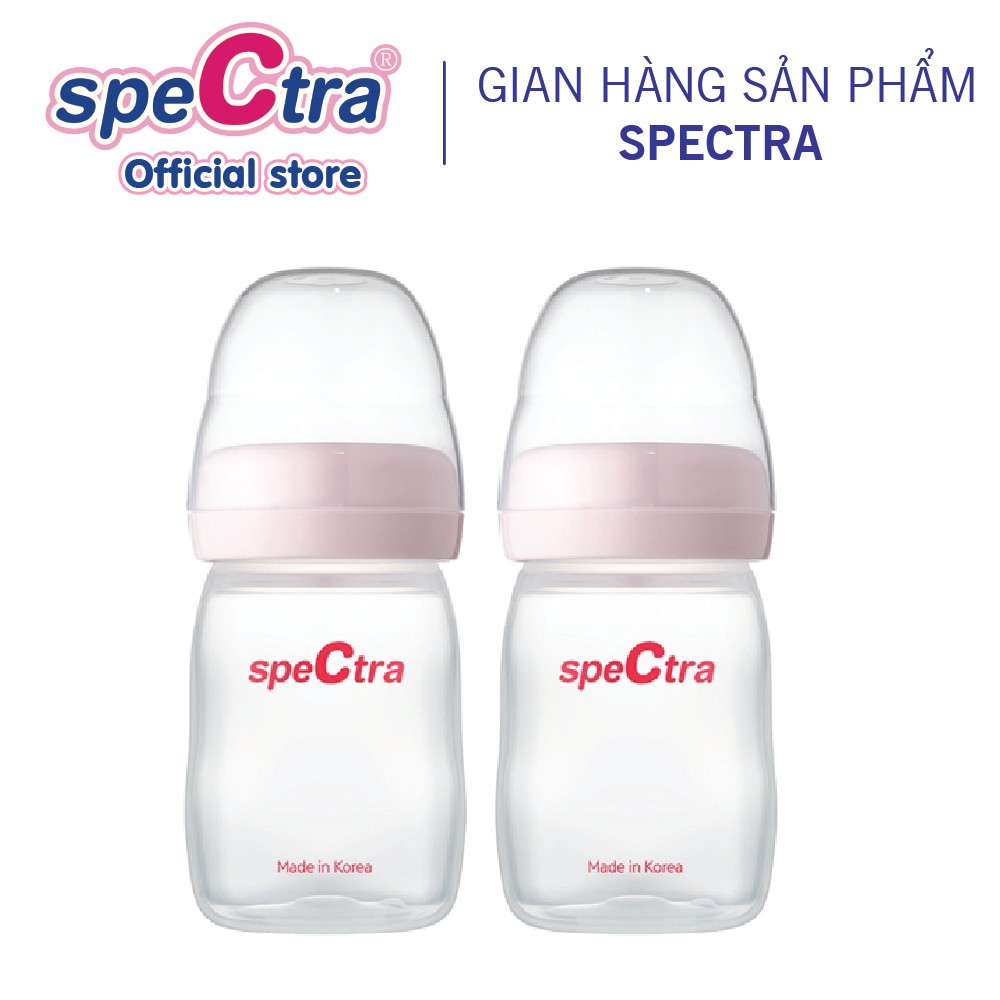 Ảnh Bộ Hai Bình Cổ Rộng PP Spectra 160ml Chính hãng Hàn Quốc 1