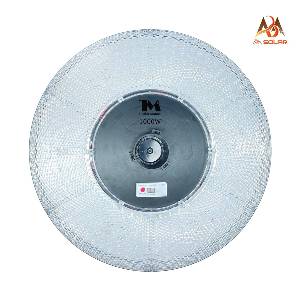 [1000W] Đèn UFO Năng Lượng Mặt Trời Sân Vườn 1000W, Chống Nước IP68 Sáng 360 Độ,Cảm Biến Chuyển Động