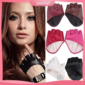 Yomall♡ Găng Tay Giả Da Hở Ngón Thời Trang Cho Nữ