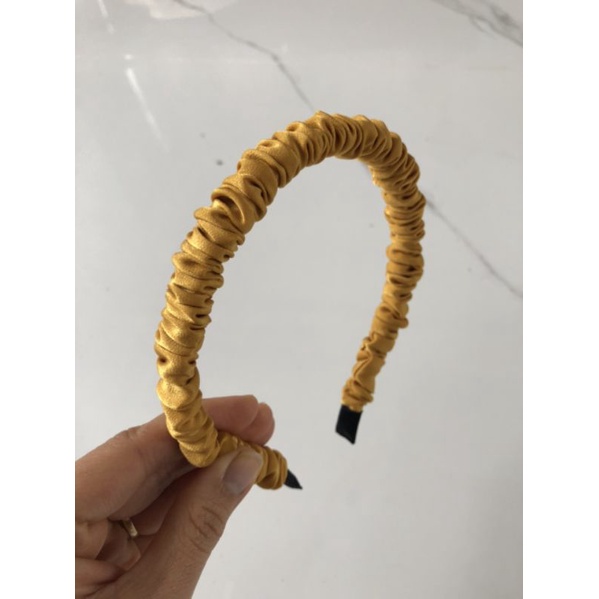 Băng đô tóc sợi 1,5cm vải lụa ngọctrai, băng đô tóc thời trang, phụ kiện thời trang, sỉ phụ kiện Khánh Huyền