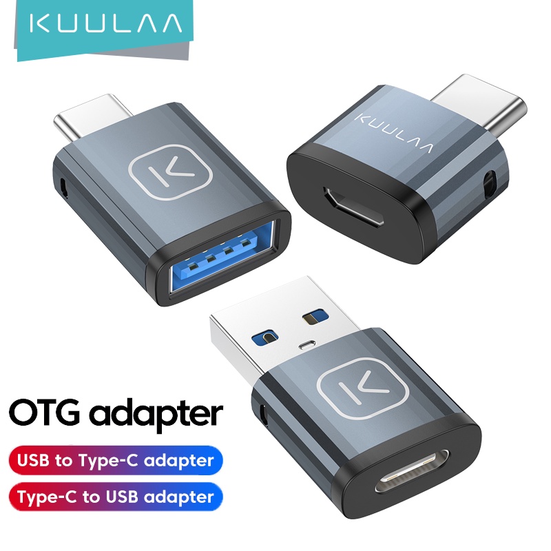 【50% OFF Voucher】KUULAA Đầu Chuyển Đổi OTG USB Type-C Sang Micro USB OTG Cho Điện Thoại/Máy Tính Bảng