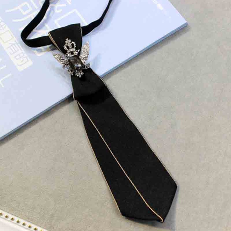 Kikin Nam Nữ Bé Trai Vintage Có Thể Điều Chỉnh Cà Vạt Gothic Steampunk Cho Kim Cương Giả Dây Kim Loại Dây Buộc Pre-Tied Sang Trọng Decorat