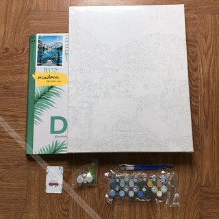 Tranh tô màu số hóa Madoca có khung 40x50cm Sắc Màu Thiên Nhiên T2078