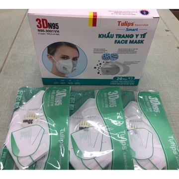 10 chiếc Khẩu trang 3D N95 - N95.9001VH chống bụi PM2.5 có Van (Loại xịn hàng Việt Nam túi 1)