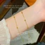 Vòng tay titan nữ không gỉ không phai màu lắc tay nữ mạ vàng 18k kiểu dáng viên bi phong cách nhẹ nhàng