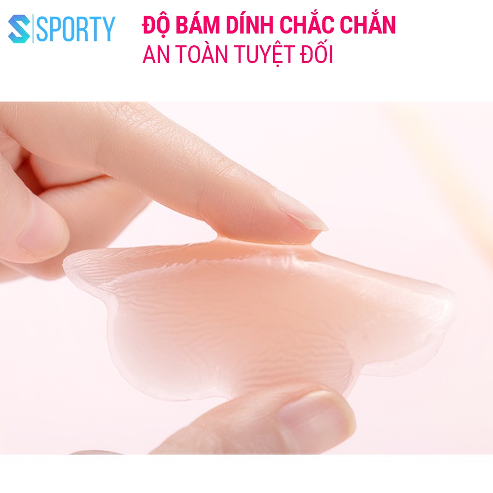 Miếng dán ngực silicon ML7 độ bám dính cao, che kín an toàn tuyệt đối SPORTY sử dụng nhiều lần