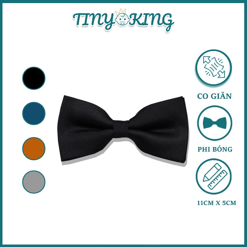 Nơ chú rể cao cấp KING nơ đeo cổ áo vest nam đen trơn form cứng sang ...