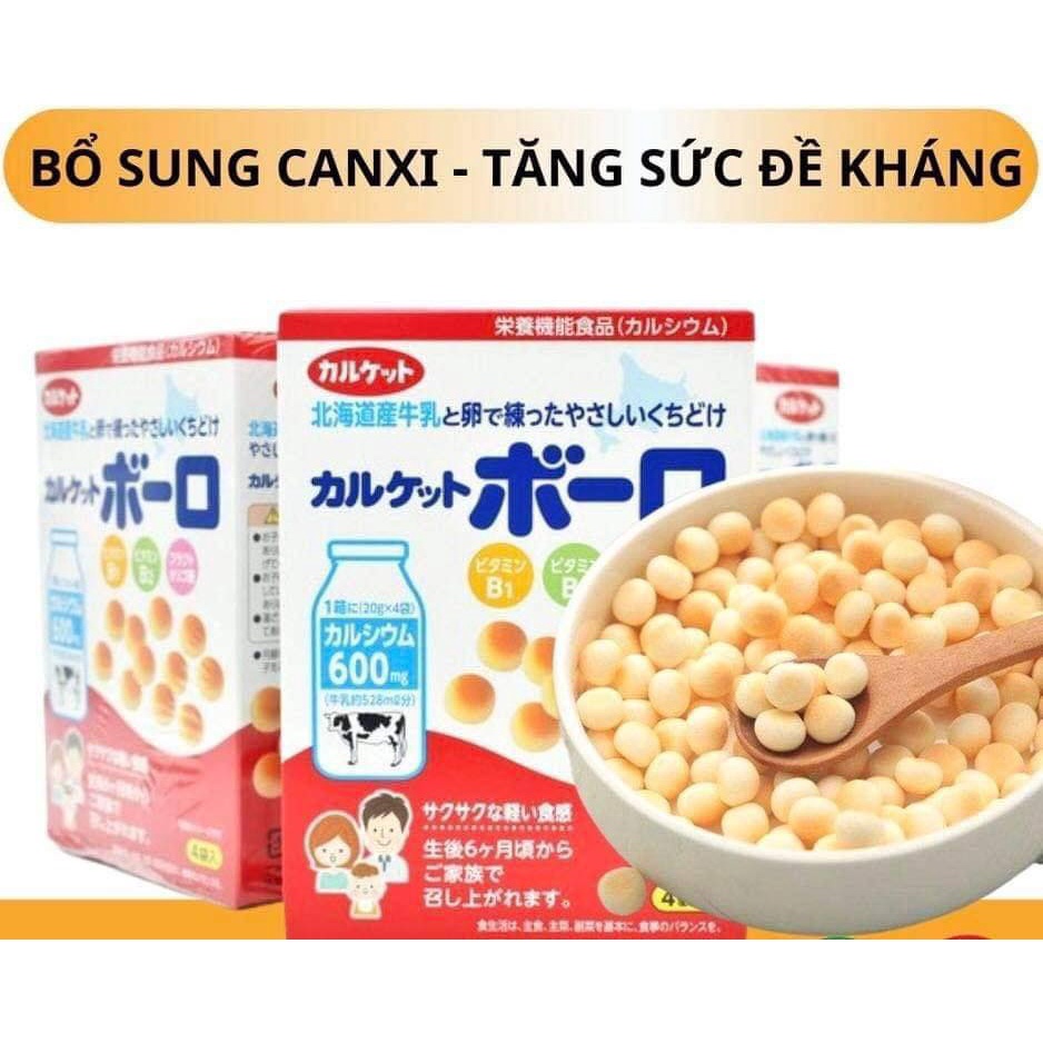 Bánh ăn dặm cho bé bi men sữa Calket Nhật Bản