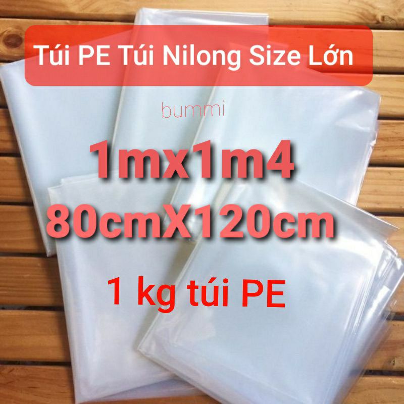 Túi nilon đựng hàng loại to KHÔNG QUAI bọc hàng size lớn bao nhựa loại dẻo 1kg Bummi shop (giao từ TpHCM)
