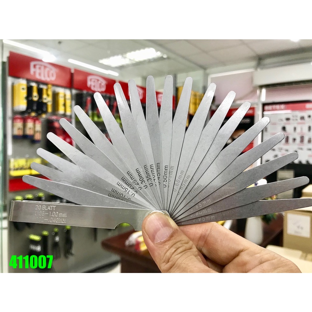 Thước căn lá 20 lá 0.05 -1.0 mm, thước đo khe hở. Vogel 411007. Sản ...