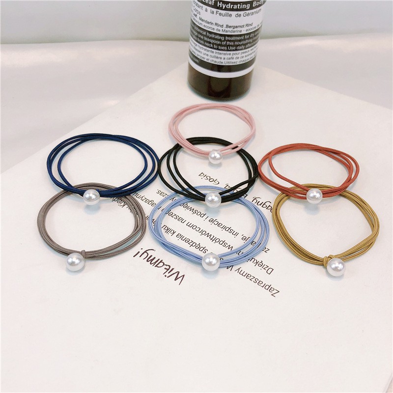 Dây buộc tóc 3 lớp đính ngọc trai siêu xinh