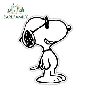 EARLFAMILY 13cm Hoạt Hình Snoopy Dán Xe Hơi Windows Cản Laptop Chống Thấm Nước Vinyl Decal Thích Hợp Cho Mọi Bề Mặt Sạch Bằng Và Mịn