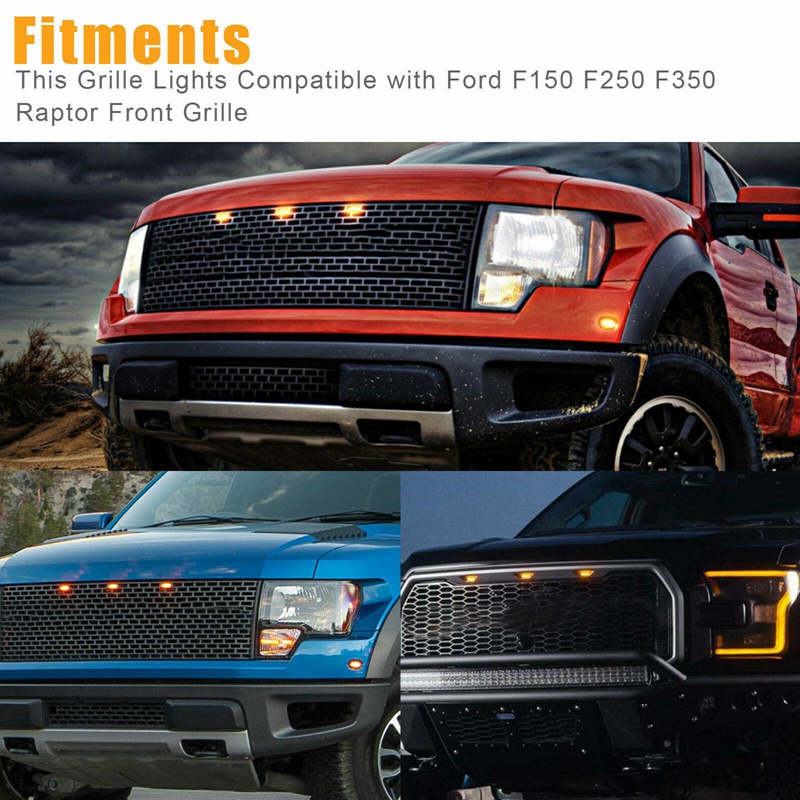 Bộ 3 đèn led gắn phía trước xe hơi ford f-150 raptor