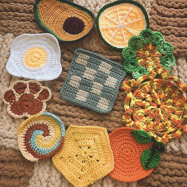 Lót ly bằng len nhiều mẫu handmade dễ thương (ảnh thật) | Shopee Việt Nam