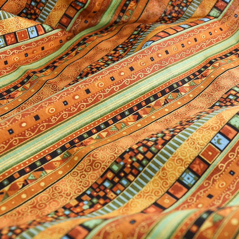 Quần Áo May Vải Bronzing Nigeria In Vải Cotton Cho Người Phụ Nữ Váy Hoặc Đầm Dự Tiệc 0.5 Sân TJ6058