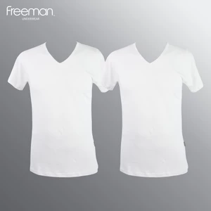 Áo thun nam Freeman, cổ tim tay ngắn, chất liệu cotton thoáng mát [Combo 2] TSF315