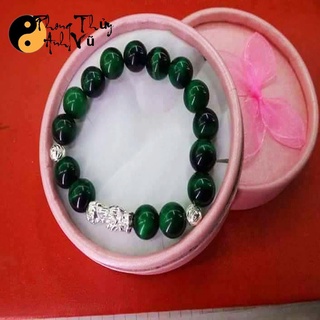 [FREE SHIP] Vòng tay phong thủy nam nữ - Vòng đá m-ắt h-ổ xanh lục - May mắn Bình An Tài Lộc