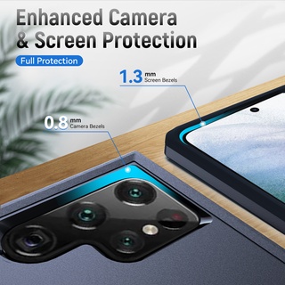 Ốp Điện Thoại Cứng Viền TPU Dẻo Kèm Giá Đỡ Nhẫn Chống Rơi / Sốc Cho Samsung Galaxy S23 S22 Ultra S21 Plus S20 FE