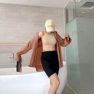 Áo Croptop Ba Lỗ Sát Nách Ôm Body Hothit Chất Len Tăm Đen/Trắng/Nude (3 lỗ)