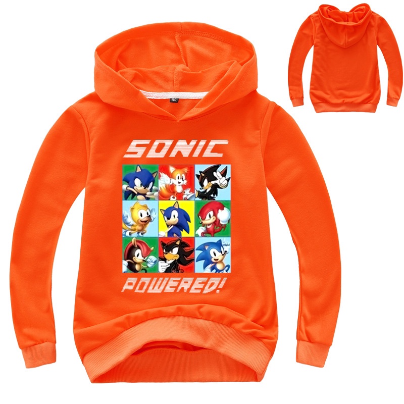 Áo Hoodie Cotton trẻ em Sonic the Hedgehog Áo khoác trẻ em Áo khoác ngoài trẻ em
