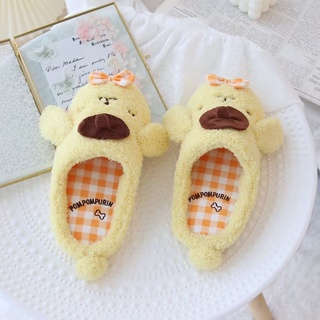 G13 Sanrio Hoạt Hình Sang Trọng Dép KT Kuromi Cinnamoroll Hangyodon Purin Giai Điệu Nhồi Bông Giày Chống Trơn Trượt Ấm Áp G13