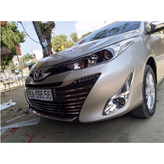 Ốp trang trí mặt ca lăng xe Toyota Vios 2019 - 2020, 2021 - 2023 ốp mặt calang, ca lang xe Vios, Inox cao cấp